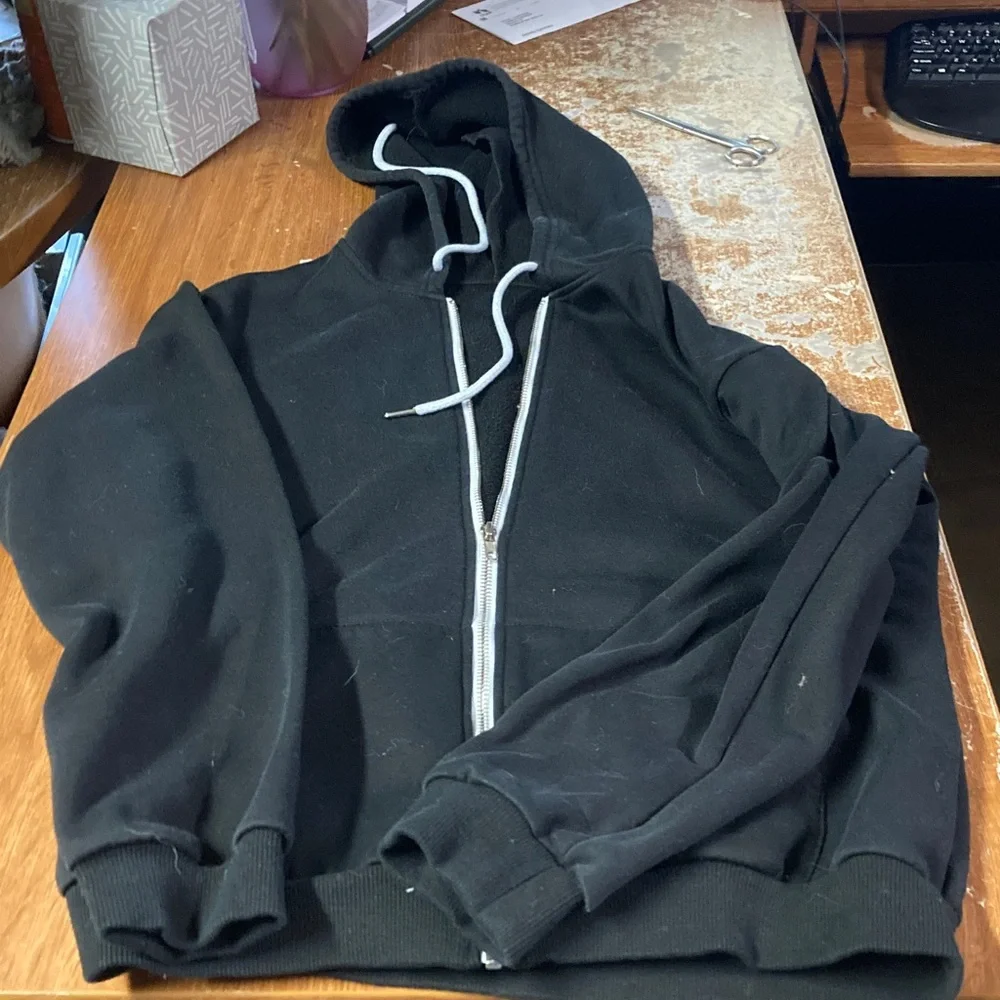 All in Motion Light Gray Zip-Up Hoodie and black zip up - Picture 4 of 4